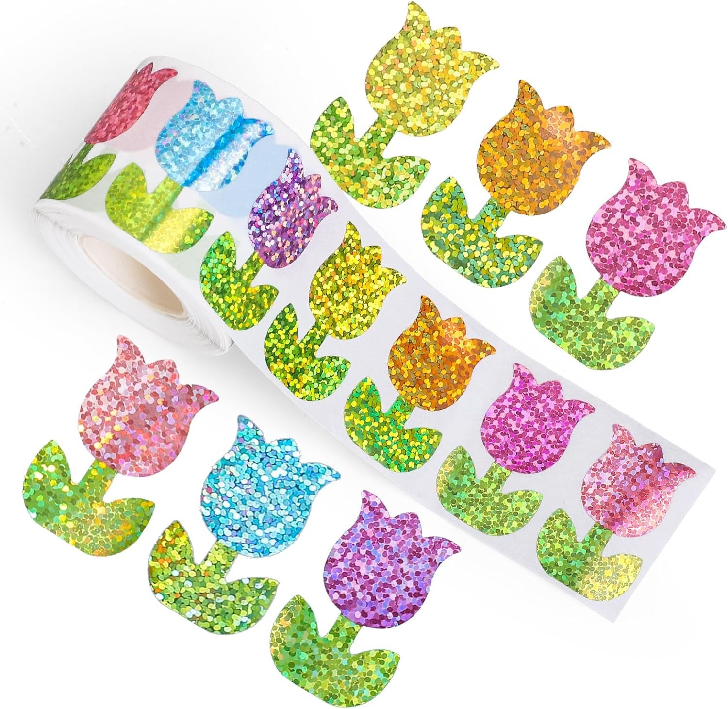 Memo Pad Sticky - Cartoon Colorful Flower Decorative Reward Label
