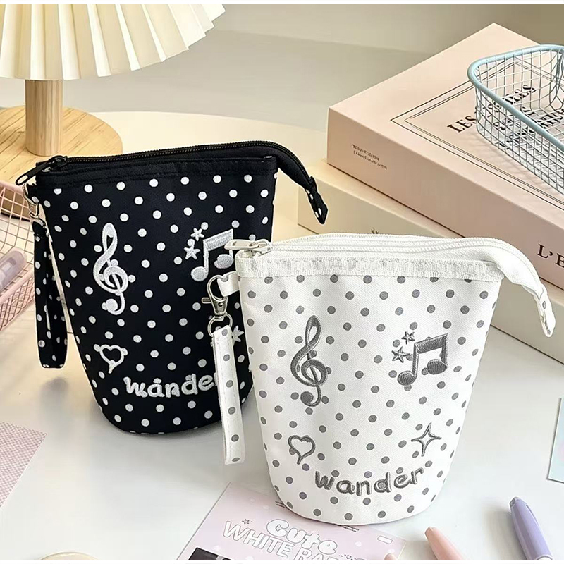 Kawaii Polka Dot Music Note Em - Pencil Case Large review and price