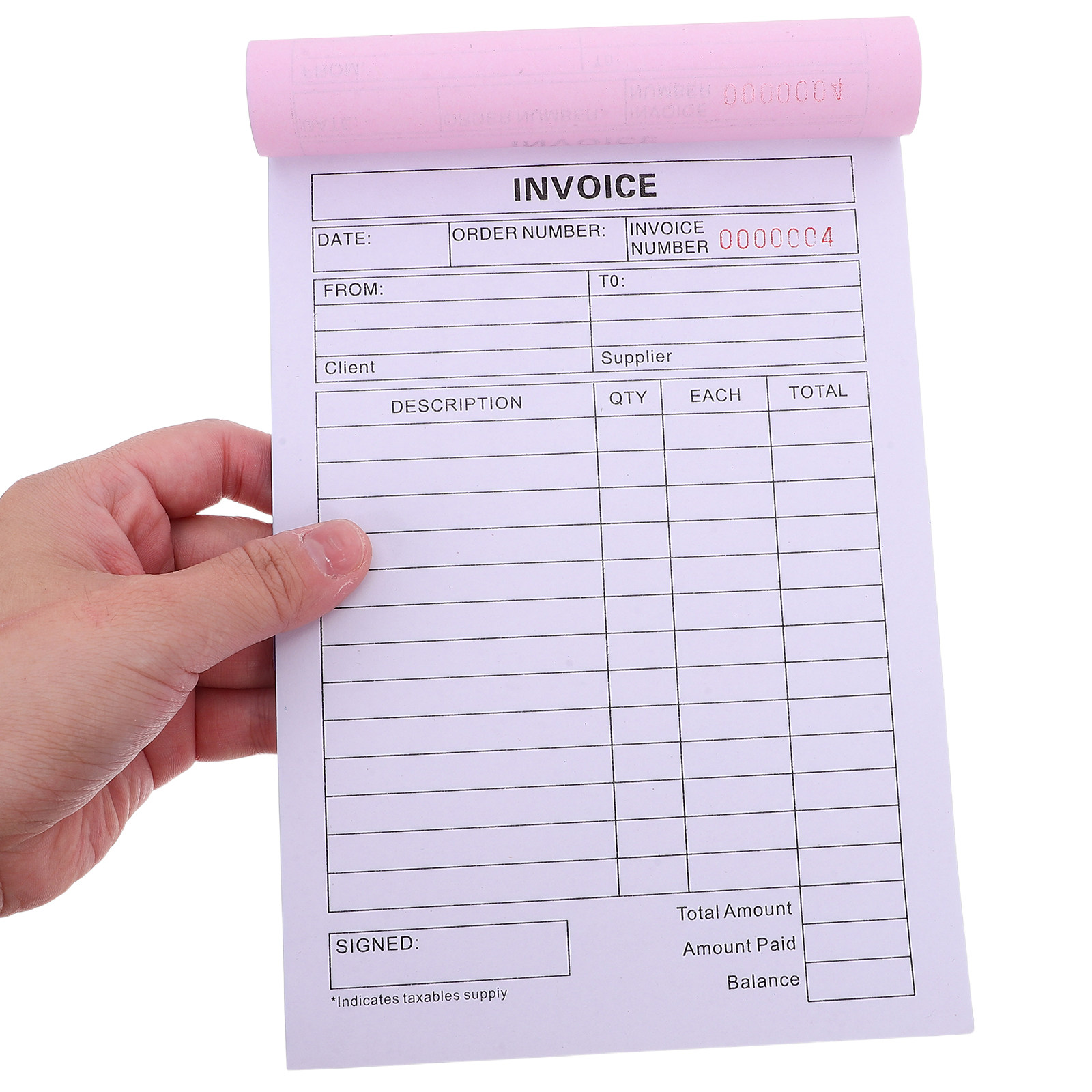 4 pcs Business Invoice Receipt - Carbon Copy Book review and price