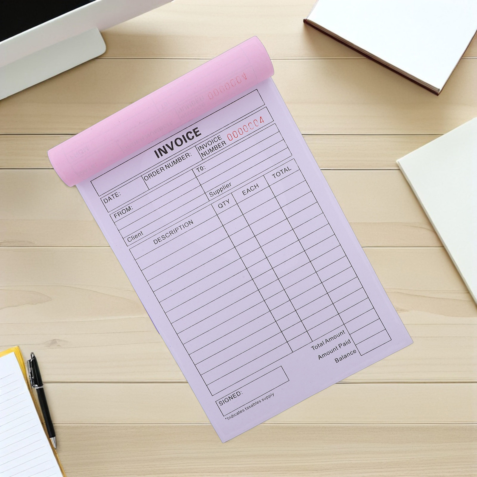 4 pcs Business Invoice Receipt - Carbon Copy Book review and price